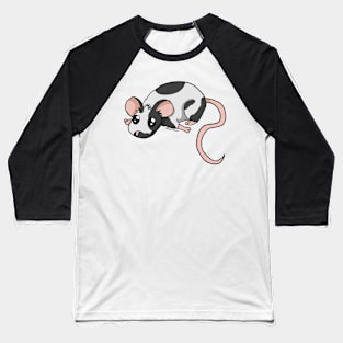 A little Mousie - Black Spotted (Dominant Spot) Baseball T-Shirt